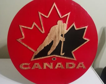 Team Canada Hockey Engraved Sign