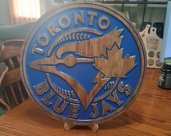 Toronto Blue Jays Engraved Wood Sign