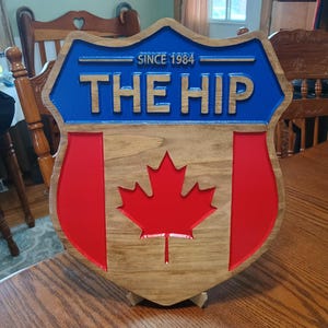 The Tragically Hip Crest Engraved Wood Sign | The Hip | Crest