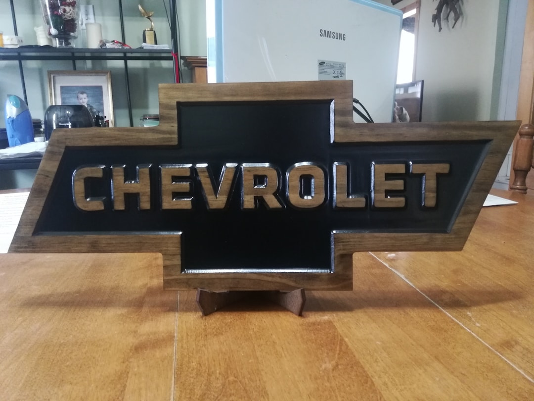 ビンテージ木製看板 CHEVROLET検）アドバタイジング販促ガレージ