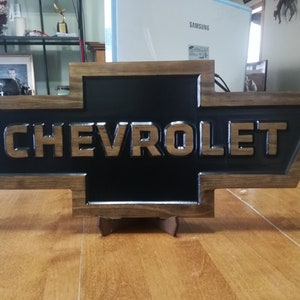 Chevrolet Engraved Wood Sign