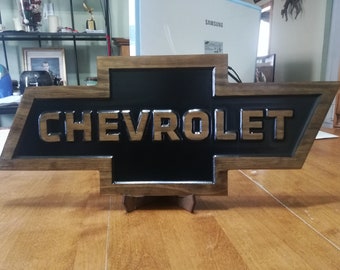 Chevrolet Engraved Wood Sign