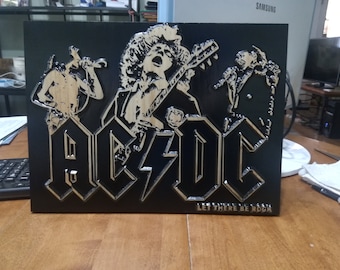 ACDC Engraved Wood Sign