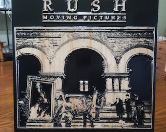 Rush - Moving Pictures Cover Engraved Wood Sign