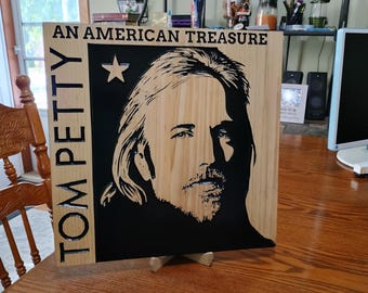 Tom Petty - An American Treasure Engraved Wood Sign