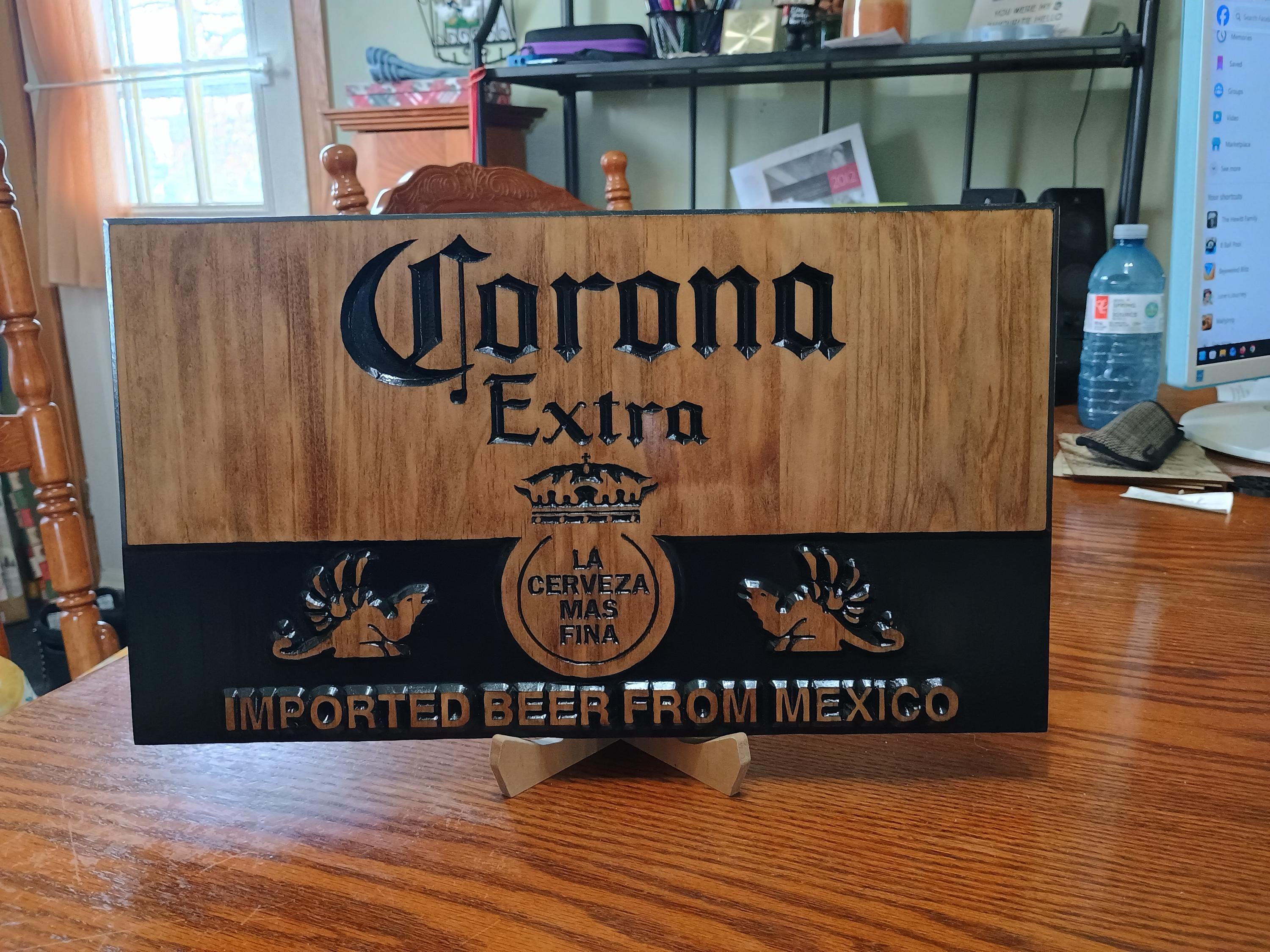 Corona extra 木製看板 Corona Extra Beer Engraved Wood Sign - Etsy