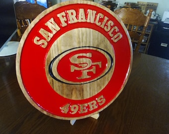San Francisco 49ers Engraved Wood Sign