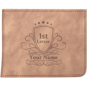 Engraved Leather Wallet for Men - Personalized Gifts - Customized Gifts for Him - Gift for Boyfriend, Perfect Retirement Gifts for Men
