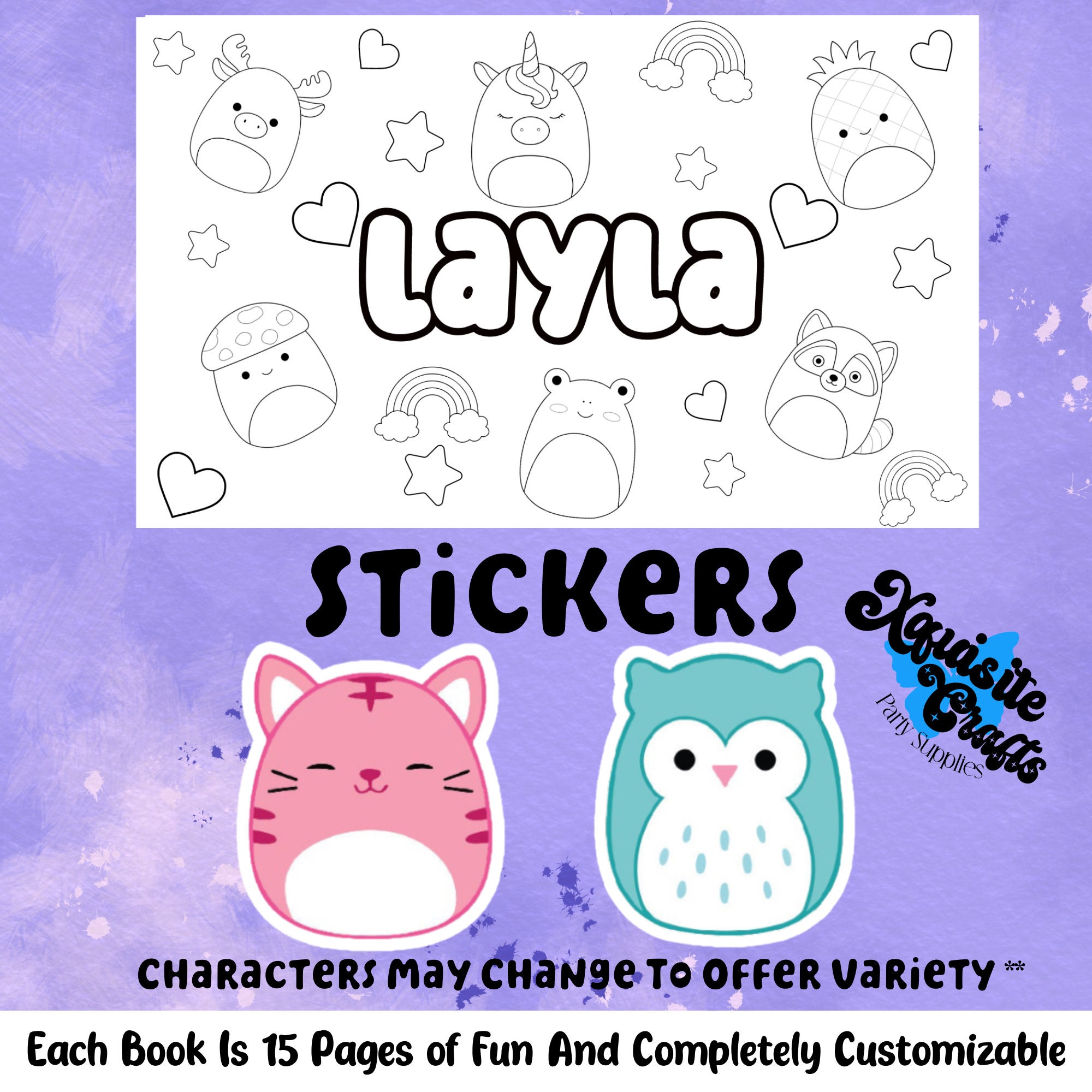 Squishmallow MINI Coloring Books, Squishmallows Coloring Books