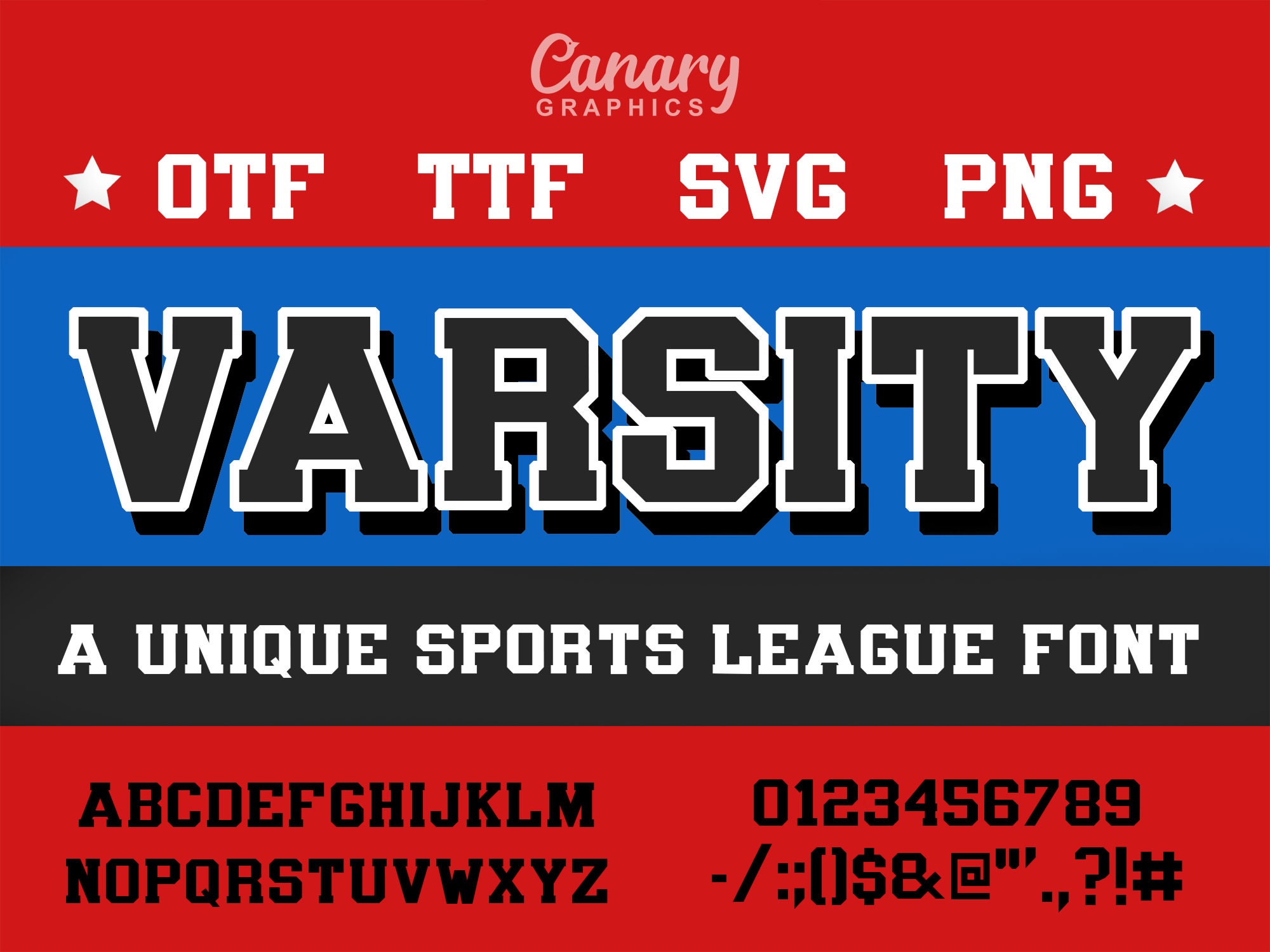 Varsity Font College Font University Fonts Sports Font Jersey Fonts