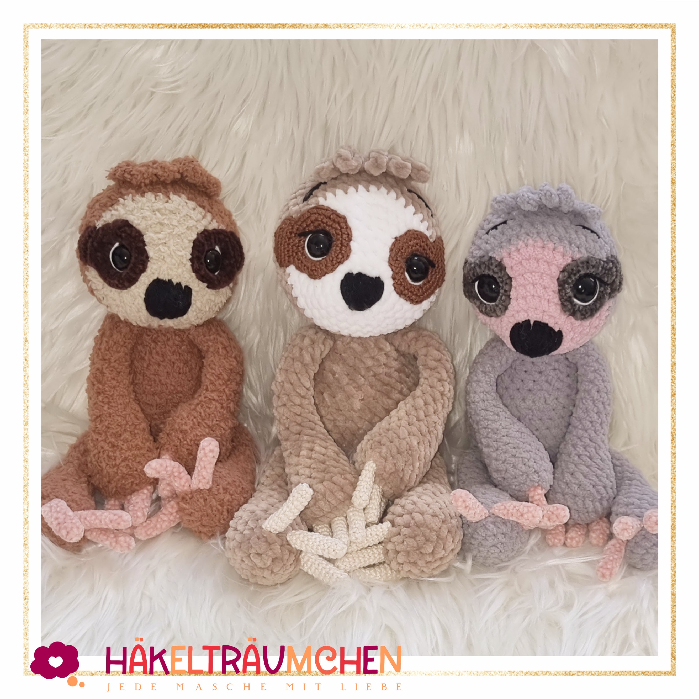 Sloth Sammy Crochet Pattern German (by Häkelträumechen) - Etsy
