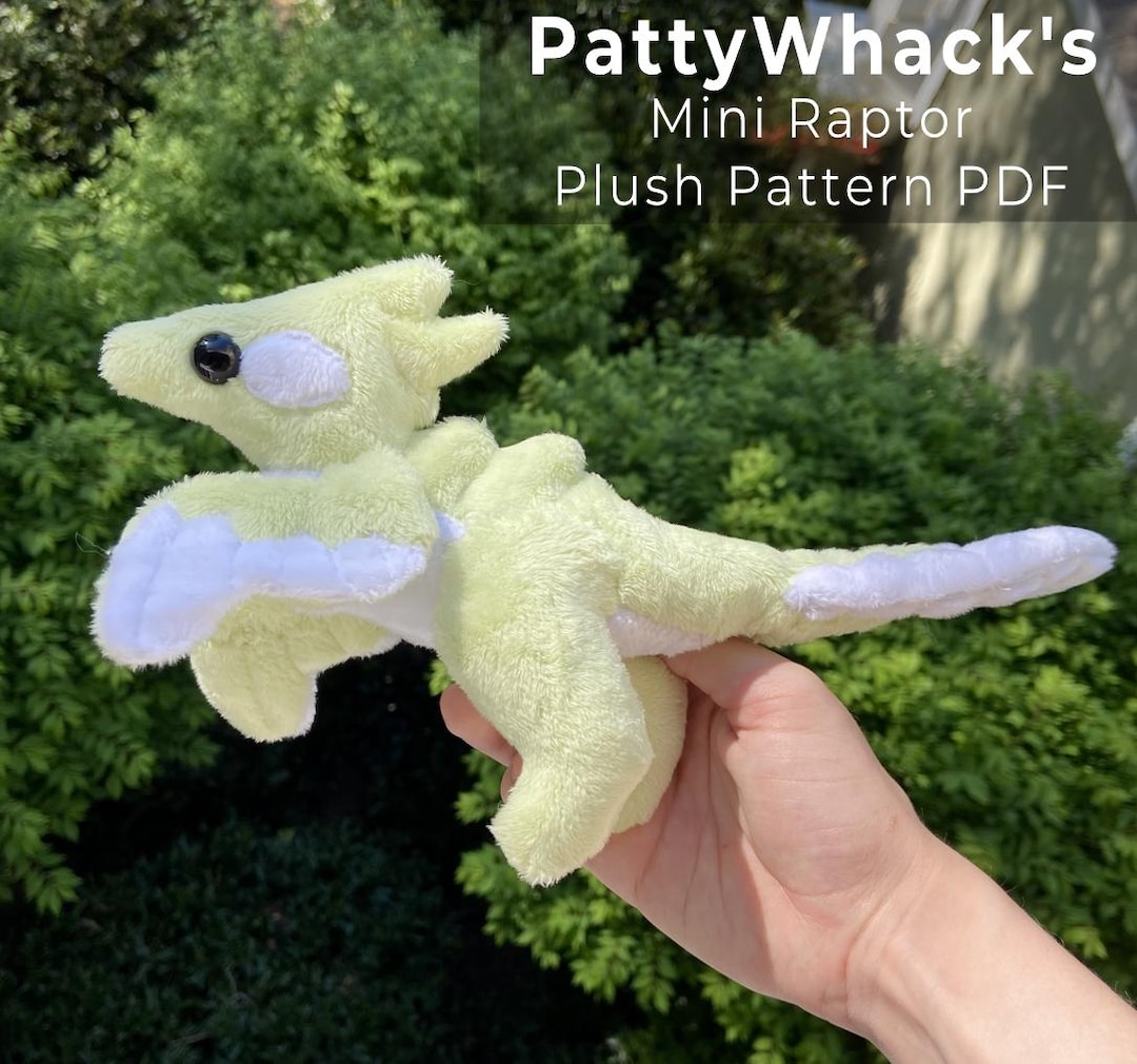 Stretch Mini Raptor Dino Mini Raptor Plush Sewing Pattern + Instructions - Etsy