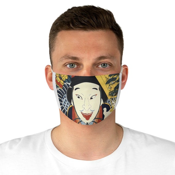 Japanese Man Art Face Mask/ Japan Face Mask/ Classic Art Face Etsy