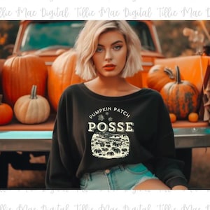 Bundle PNG automne citrouille patch Posse citrouilles automne heureux récolte d'automne automne mignon tshirt sweat tasse conception Png téléchargement numérique instantané