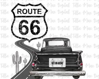 Get Your Kicks Route 66 Cute Pink Aesthetic Girls Trip PNG Retro Tshirt ...