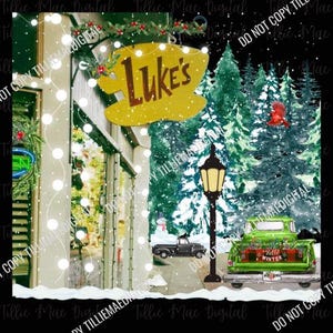 Lukes Stars Hohl Winter Festival Gilmore Tshirt Diner Winter Schnee LKW PNG | Tumbler Sublimation Design Instant Digita