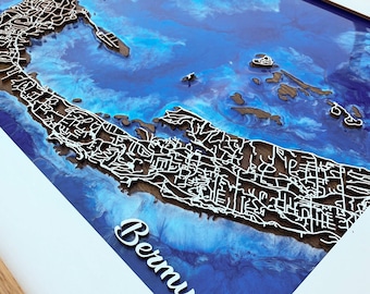 5th Anniversary Gift - Wood and Epoxy Map - Choose Your Location!