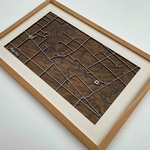 Arkona, ON Map - Wood and Epoxy