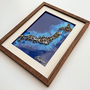 Japan Map - Wood and Epoxy Map