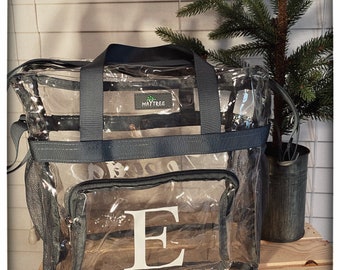 clear handbolsas for work