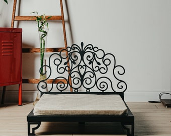 Black & White Elevated Dog Bed, Raised Dog bed, Metal pet bed, Dog house, Cat bed, Durable pet bed, Cat house, Dog kennel, Dog crate,