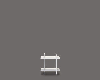 1 x 1- cardboard shelf white; Bookshelf; CD shelf; storage, cardboard shelf; practical plug-in shelf, display