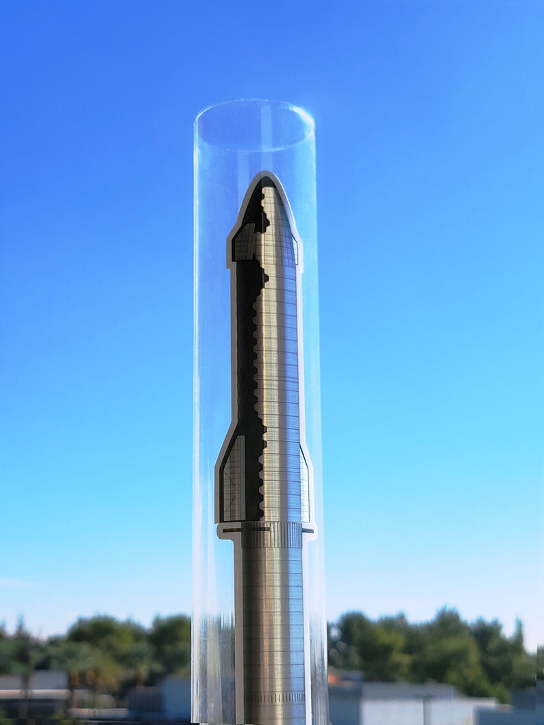 BRUSHED METAL Spacex Starship & Booster Sticker Pack Starship and Super