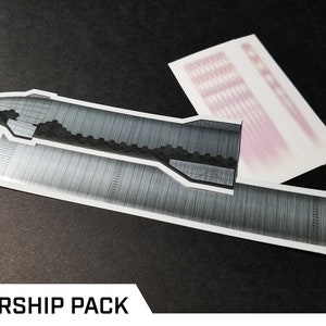 BRUSHED METAL SpaceX Starship and Super Heavy Booster stickers