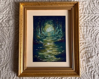 Into The Woods, Enchanted Forest Art Print, Acrylic Painting, Impressionist Wall Art, Fine Art Print, Wall Decor, Original Art