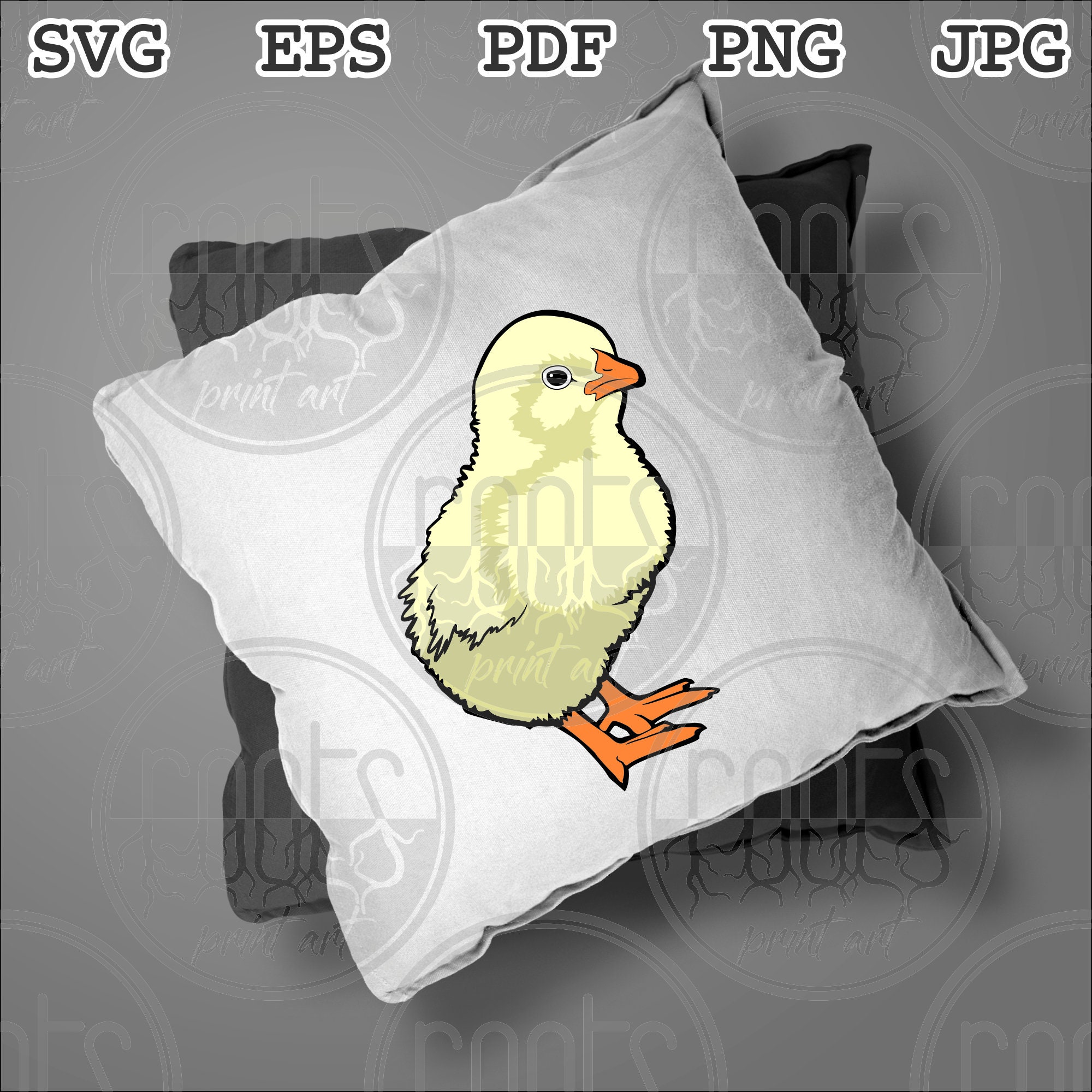 Chick Vector File Chick SVG, Chick Clipart, Cute Pet Vector Download, Printable Art,farm ...
