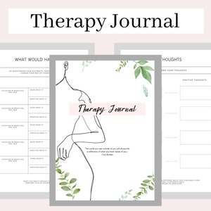 Mental Health & Self Care Journal | Therapy Worksheets (Printable, Digital)
