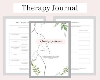 Revista de salud mental y cuidado personal | Hojas de trabajo de terapia (imprimibles, digitales)