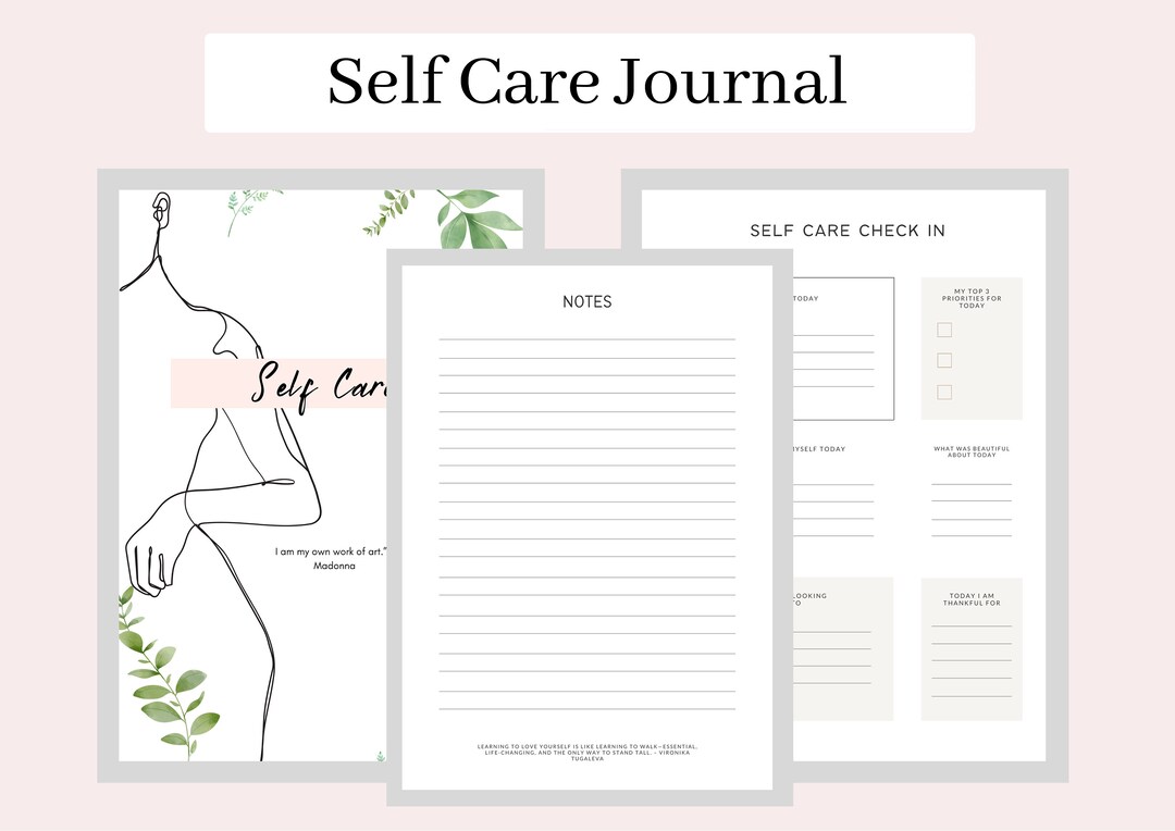 Self Care Journal | Mental Health Journaling | Printable Journal - Etsy