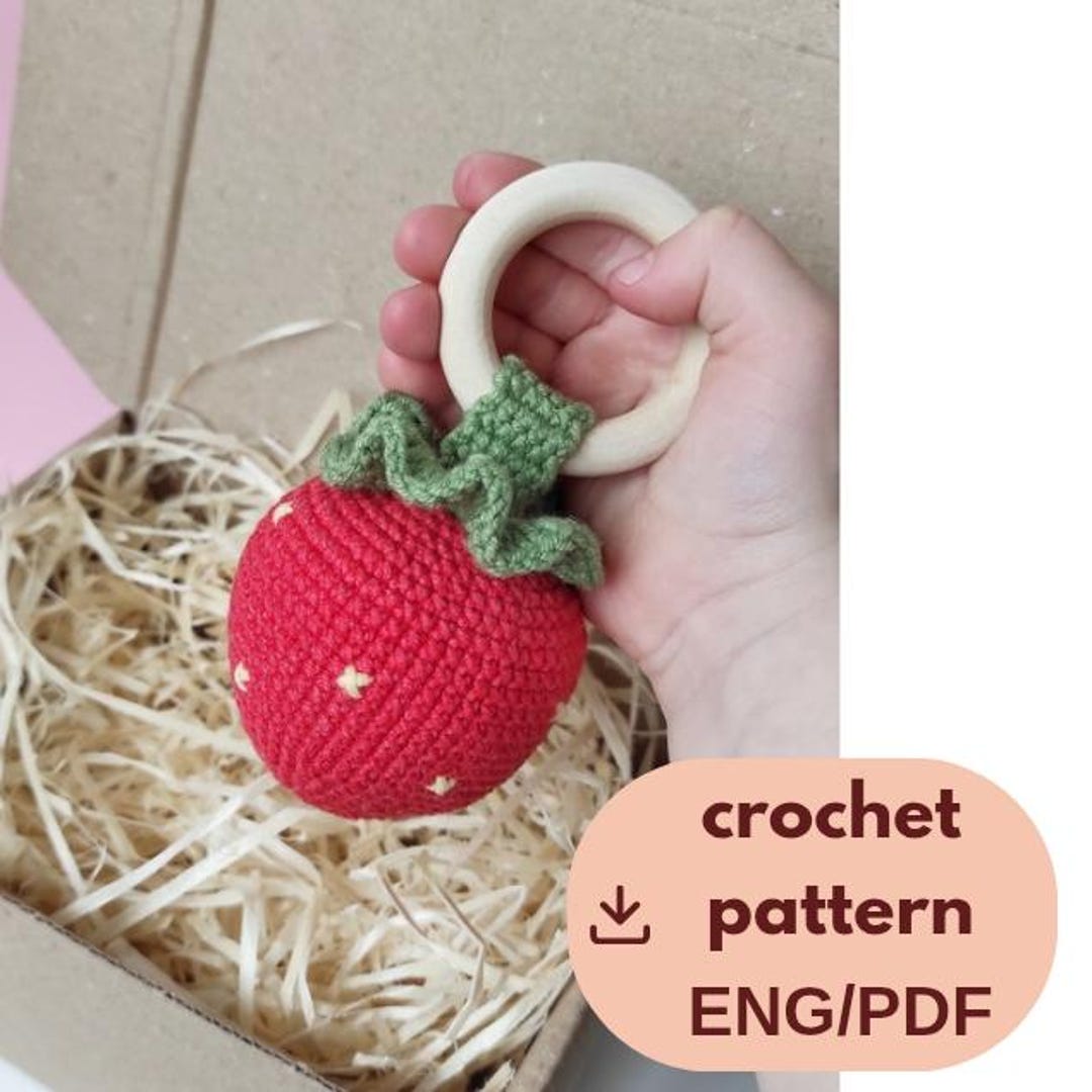 Strawberry Rattle Easy Crochet Pattern: Amigurumi for Beginners – Step ...