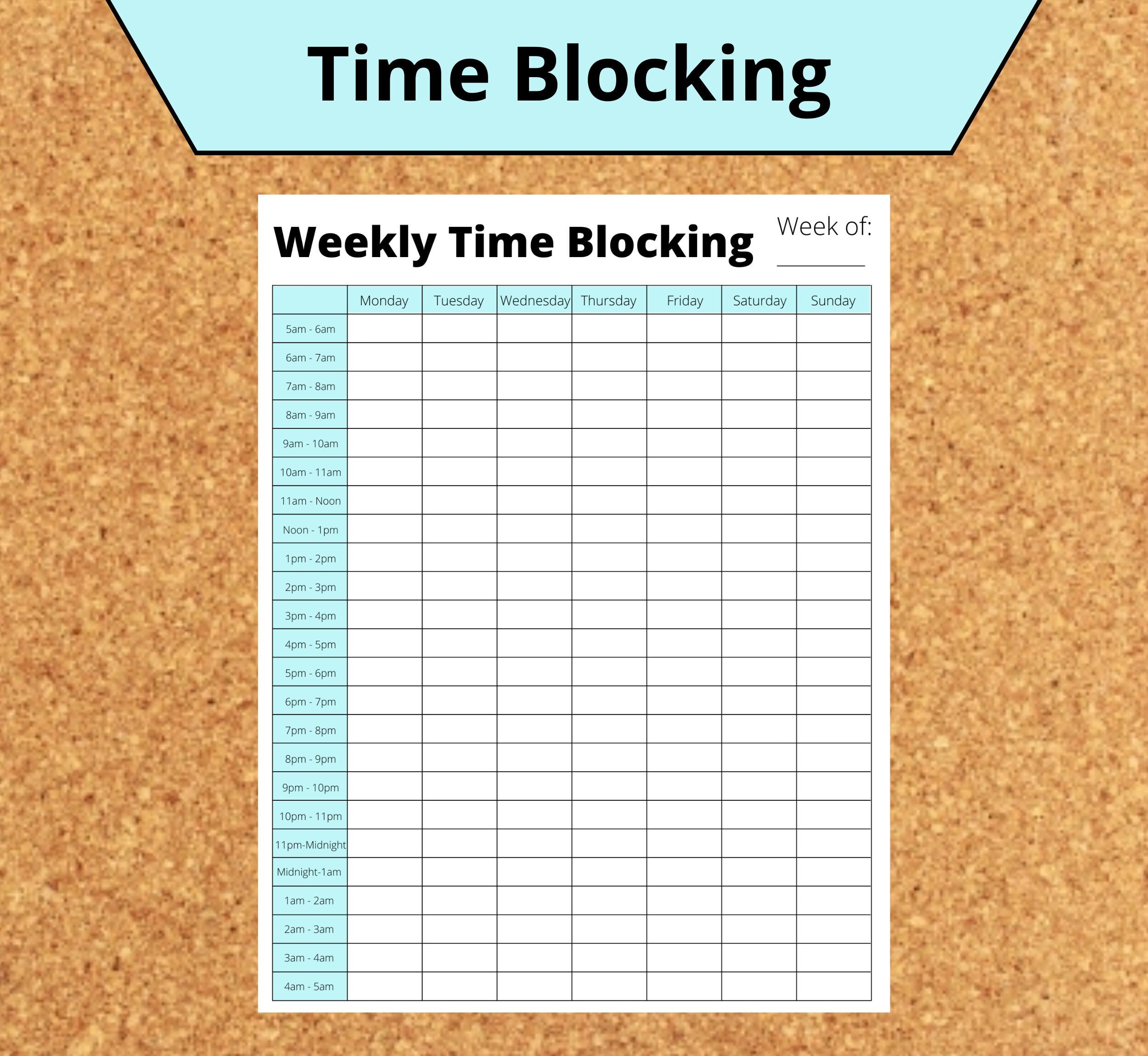 Sticky Note Time Blocking Printable Template – Let's Live and Learn