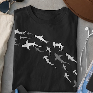 Unisex Shark T-Shirt, Shark Tee, Shark Tshirt, Shark Gift, Scuba Gift, Scuba Diving Gift, Gift for Him Her, Shark Week Gift, Dive Gift