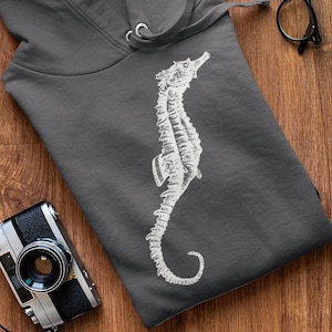 Unisex Seahorse Hoodie, Sea Horse Pullover, Seahorse Gift, SCUBA Diving Gift, Sea Horse Sweatshirt, Sea Horse Gifts, Diver Gifts, Ocean Gift