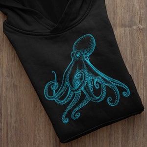Unisex Octopus Hoodie, Sea life Pullover, SCUBA Hoodie, Diving Sweatshirt, SCUBA Diving Gift, Gift For Him, Gift for Her, Ocean Jumper