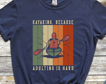T-shirt kayak unisex, t-shirt kayak, t-shirt canoa, t-shirt retrò, regalo per lui, regalo per lei, regalo kayak, regalo tshirt canoa