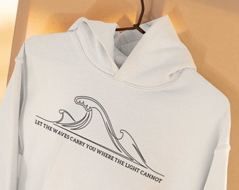 Sweat à capuche Waves, pull de surf, pull de surf, t-shirt de plage, t-shirt de surfeur, cadeau pour les surfeurs, cadeaux de surf, cadeaux de surf, impression de surf,