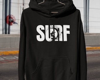 SURF Hoodie, Surf Sweater, Surfing T Shirt, Surfer tshirt, Surfer pullover, Surf Gift, Surfing Gift, Beach Hoodie, Beach Shirt, Ocean Shirt