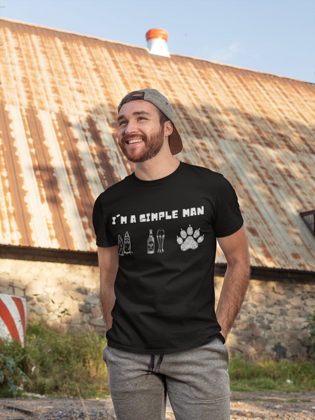 Im A Simple Man | Woman Customisable Tshirt, Surf T Shirt, Surfing ...