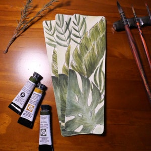 Tropical Bookmarks | Nature Book Marks | Watercolor | Illustrated Bookmarks