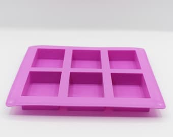 Juego de moldes para hacer jabón: silicona y madera (forma de pan, rectangular y circular)