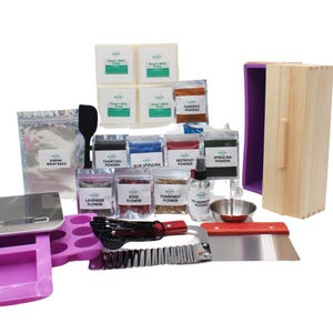 The Soapy Biz Ultimate Soap Making Kit – 35-Piece DIY Melt and Pour Set with Molds, Powders, Oils, Tools & Soap Base