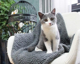 Fluffy Fleece Pet Blanket - Soft & Warm Throw for Dogs and Cats