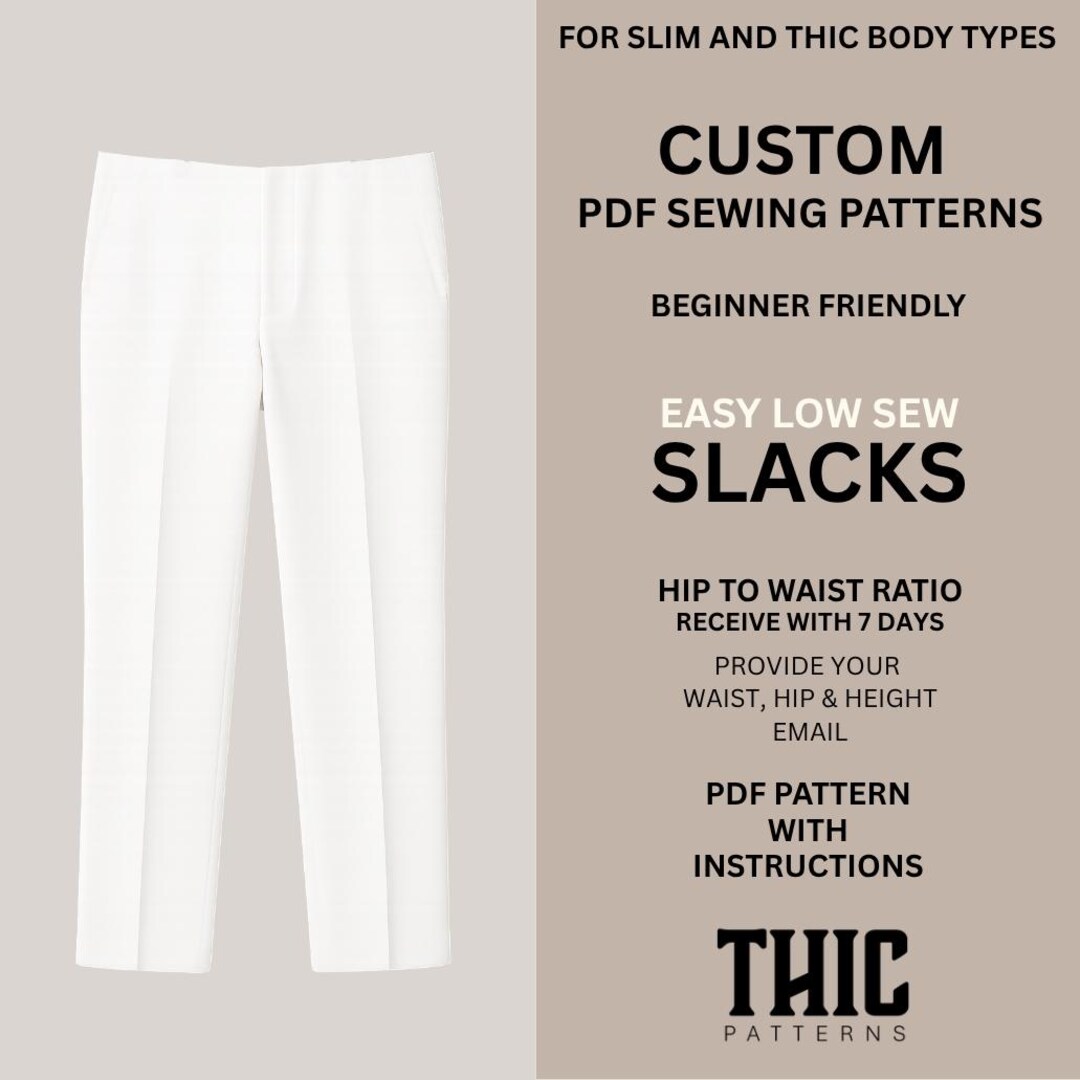 Custom Slack PDF Pattern - Digital Pattern - Etsy Australia