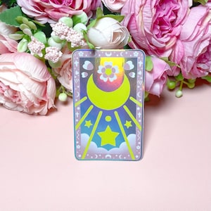 Sakura Mond Tarot Karte Holografisch Sticker