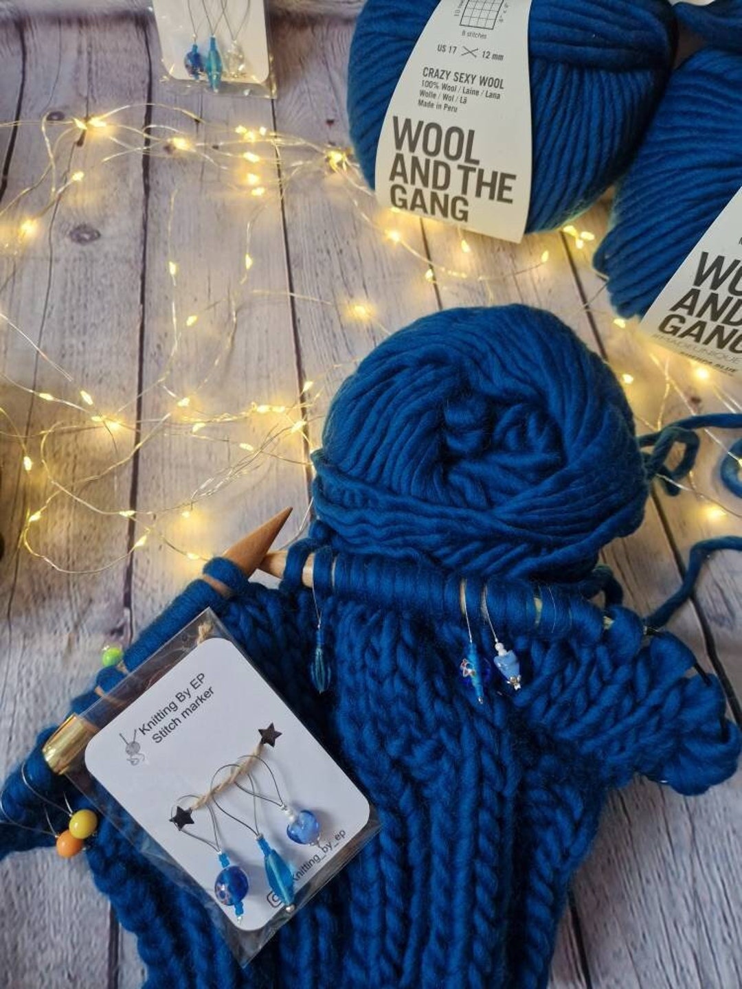 3 Handmade Stitch Markers Unique Glass Stitch Markers for Knitting