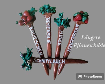 Pflanzschilder - Kräuterstecker - Gemüsestecker - Beetstecker (ca. 18cm) für Aussaat in verschiedenen Farben und Varianten, outdoor geeignet